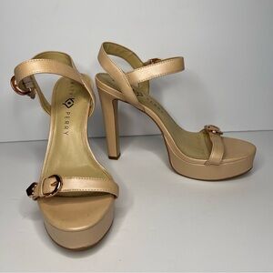 Katy Perry Noelle Platform‎ 5" heels Open Toe Ankle Strap Pale Pink Women's 8